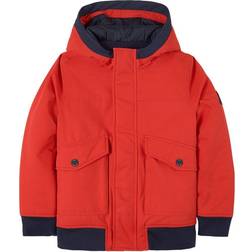 HUGO BOSS Branded Badge Hooded Water Repellent Jacket - Red (J26452)