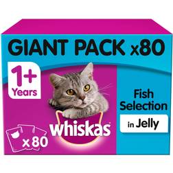 Whiskas Fish in Jelly Adult 1+ Wet Cat Food Pouches