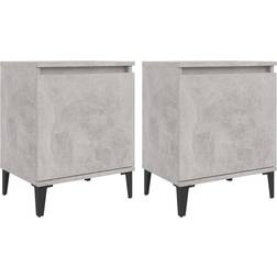 vidaXL Cabinets with Metal Legs Bedside Table 30x40cm