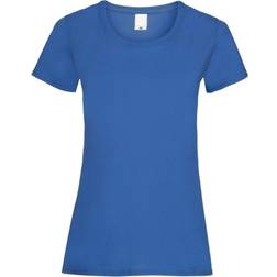 Universal Textiles Womens Value Fitted Short Sleeve Casual T-shirt - Cobalt