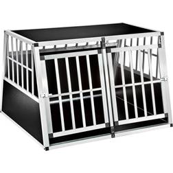 tectake Double Dog Cage with Slanted Back Wall without Partition 104x69cm