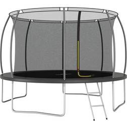 vidaXL Round Trampoline 366cm + Safety Net + Ladder