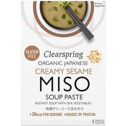 Clearspring Organic Instant Miso Soup Paste Creamy Sesame 15g 4pcs