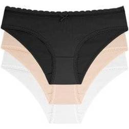 Dorina Naomi Hipster Panties 3-pack - Ivory/Beige/Black