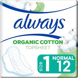 Always Cotton Protection Ultra Normal Organic Sanitary Pads 12-pack