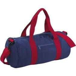 BagBase Plain Varsity Duffle Bag - French Navy/Classic Red