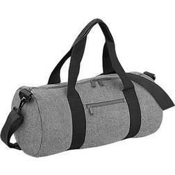 BagBase Plain Varsity Duffle Bag - Grey Marl/Black