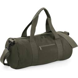BagBase Plain Varsity Duffle Bag - Military Green