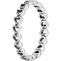Pandora Band of Hearts Ring - Silver