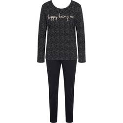 Triumph Lounge Me Cotton Pyjama Set - Black