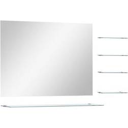 vidaXL 5 Shelves 80x60cm Wall mirror