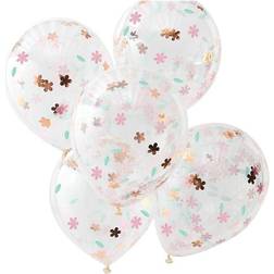 Ginger Ray Latex Ballons Floral Rose Gold/Pink 5-pack