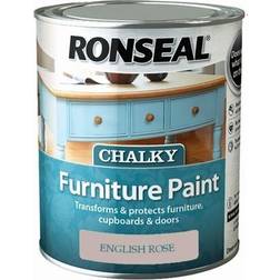Ronseal Chalky Wood Paint English Rose 0.75L