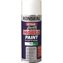 Ronseal 6 Year Anti Mould Aerosol Wall Paint White 0.4L