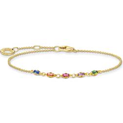 Thomas Sabo Charm Club Delicate Bracelet - Gold/Multicolour