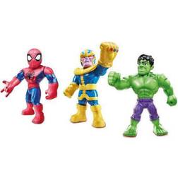 Hasbro Playskool Heroes Marvel Super Hero Adventures Mega Mighties Thanos Spider Man Hulk 3 Pack