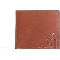 Ted Baker PRUG Leather Bifold Wallet with Coin Pocket - Tan