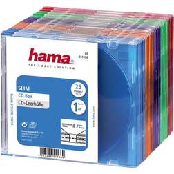 Hama 51166 Slim CD Cases for 25-Pack