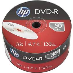 HP DVD-R 4.7GB 16x Spindle 50-Pack Inkjet