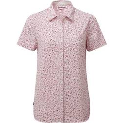 Craghoppers Nosilife Tayma Short Sleeved Shirt - Raspberry Print