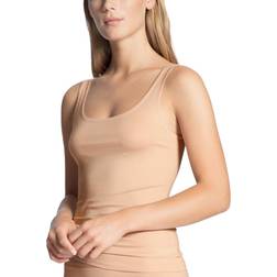 Calida Natural Comfort Rounded Neck Tank Top - Beige