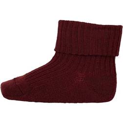 mp Denmark Ankle Wool Rib Turn Down - Wine Red (589-1451)