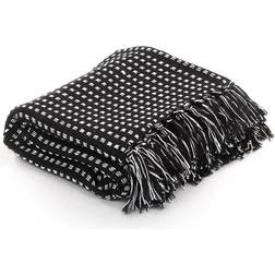 vidaXL Squares Blankets Black (250x220cm)