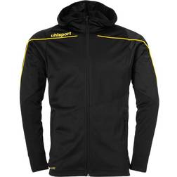 Uhlsport Stream 22 Track Hood Jacket Unisex - Black/Lime Yellow