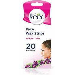 Veet Wax Strips Face Easy Gel 20-pack