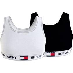 Tommy Hilfiger 2pk 85 Flag Bra - White/Black 0WS