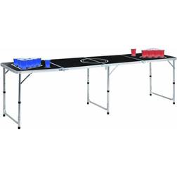 vidaXL Drinking Games Beer Ping Pong Table with Cups and Balls Black