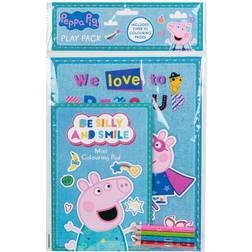 Peppa Pig Play Pack A4 Colouring Book & A5 Pad with Colouring Pencils