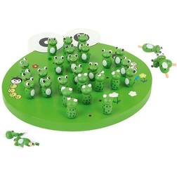 Small Foot 1876 wooden solitaire game "Frogs" parlour game with 33 frog figures, from 6 years on