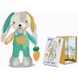 Clementoni 17419 Conejo Benny The Bunny Plush Toy for Babies, Ages 0 Months Plus, Multicoloured