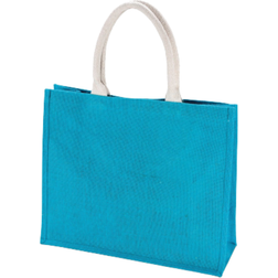 KiMood Jute Beach Bag 2-pack - Turquoise