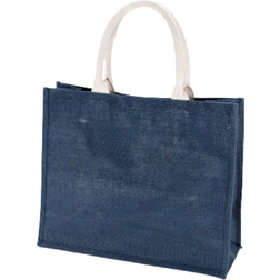 KiMood Jute Beach Bag 2-pack - Midnight Blue