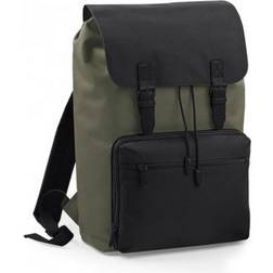 BagBase Vintage Laptop Backpack - Olive Green/Black