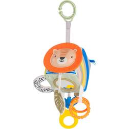 Taf Toys Savannah Discovery Cube Sensory Baby Toy. Includes Teether, Baby Safe Mirror, Padded Handle, Chime Bell. Attach to Cot or Pram. 0 Month