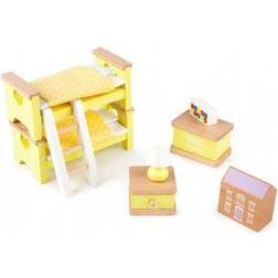 Tidlo Wooden Doll's House Children's Bedroom Furniture Set