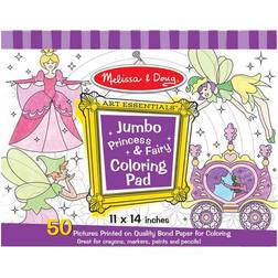 Melissa & Doug Jumbo Colouring Pad Princess & Fairy Activity Pad Coloring Pads 3 Gift for Boy or Girl