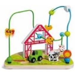 Eichhorn 100003714 Motorikschleife Bauernhof To Promote Motor Skills, 2 Bows, Tractor and Cow for Moving, 16 x 23 x 20 cm, Made of Wood, from one Year Old
