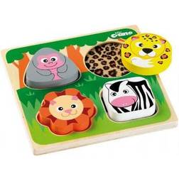 Tidlo Wooden Touch and Feel Puzzle Safari