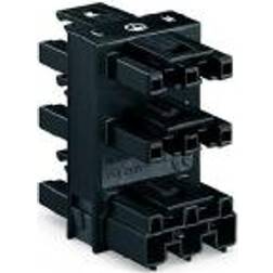 Wago Mains distributor Mains plug Mains socket, Mains socket, Mains socket, Mains socket, Mains socket Total number of pins: 2 PE Black 1 pc(s)