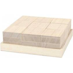 Creativ Company Wooden Cubes, size 4x4x4 cm, 9 pc/ 1 pack
