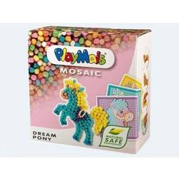 PlayMais MOSAIC Dream Pony creative craft kit for girls & boys from 3 years 2300 6 mosaic templates with lovely ponies stimulates creativity & motor skills natural toy