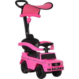 Homcom Kids Licensed Mercedes G350 Sliding Walker Stroller Vehicle Pink