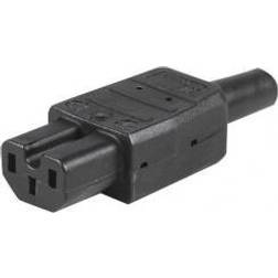 Kaiser 783/sw Hot wire connector 783 Socket, straight Total number of pins: 2 PE 10 A Black 1 pc(s)