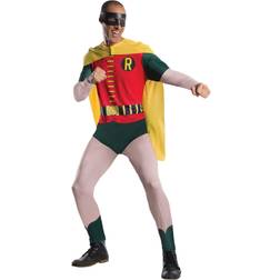 DC Comics Rubie's Official DC Comic Robin 1966 Version, Super Hero Adult Costume, Size Men's Standard Chest 36-42 inch