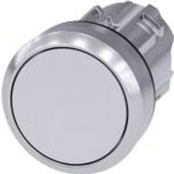 Siemens 3SU1050-0AB60-0AA0 Pushbutton Front ring (steel) Glossy, Planar White 1 pc(s)