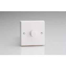 Varilight V-Plus 1-Gang 2-Way Push-On/Off Rotary Dimmer 1 x 100-1000Win White IQP1001W